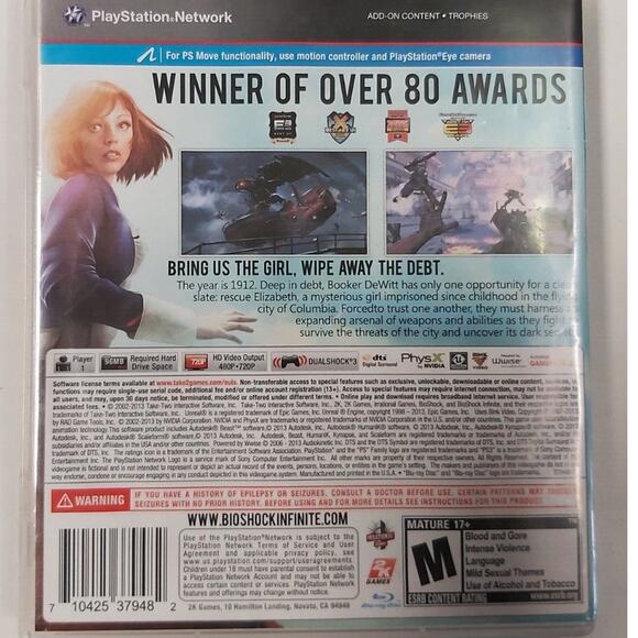 PS3 Game Bundle: Bioshock infinite, Crysis 2, Uncharted 3 PlayStation 3 - Picture 4 of 10